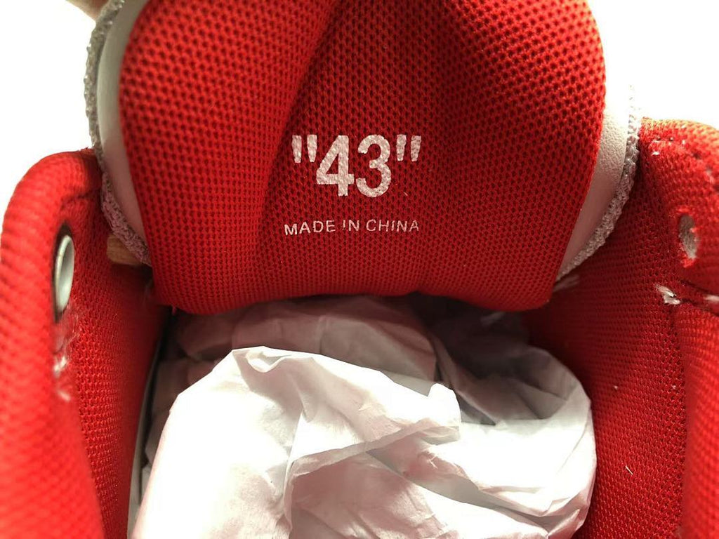 OFF-WHITE Out Of Office OOO Low Tops Light Grey Red
