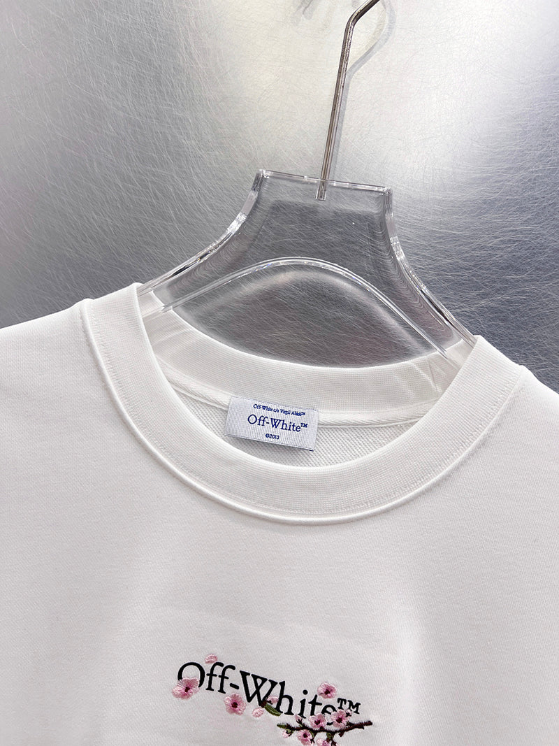 OFF-WHITE Cherry Blossom Print Long-Sleeve T-Shirt