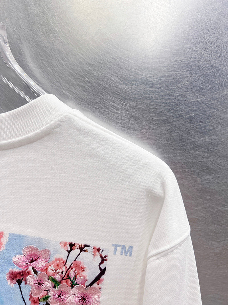 OFF-WHITE Cherry Blossom Print Long-Sleeve T-Shirt
