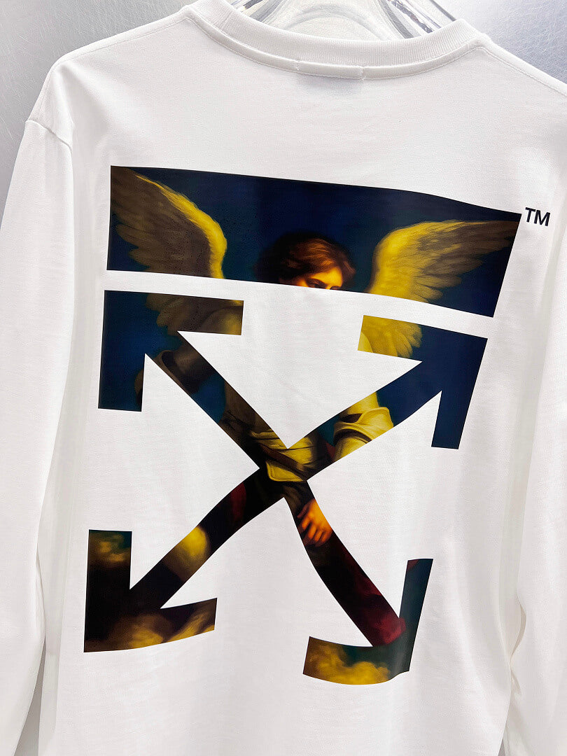 OFF-WHITE Caravaggio Painted Print Long-Sleeve T-Shirt