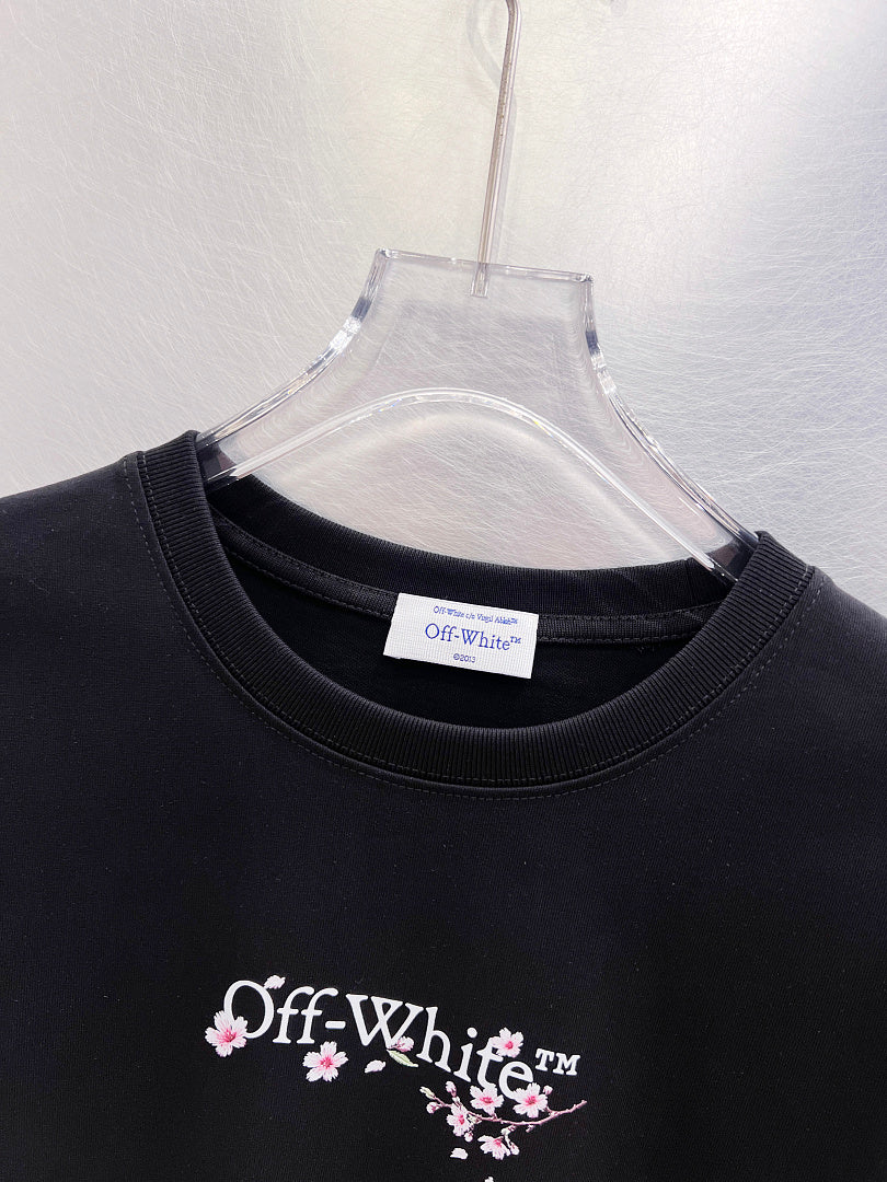 OFF-WHITE Cherry Blossom Print Long-Sleeve T-Shirt