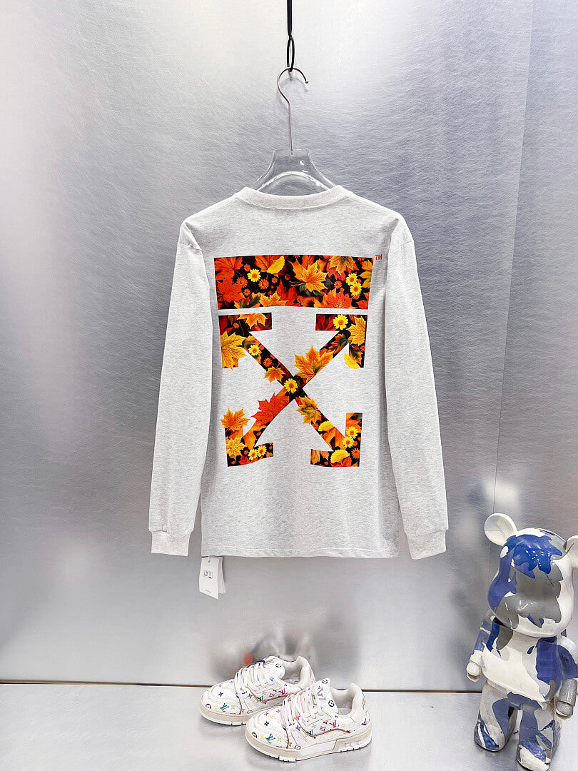 OFF-WHITE Logo Print Long-Sleeve T-Shirt