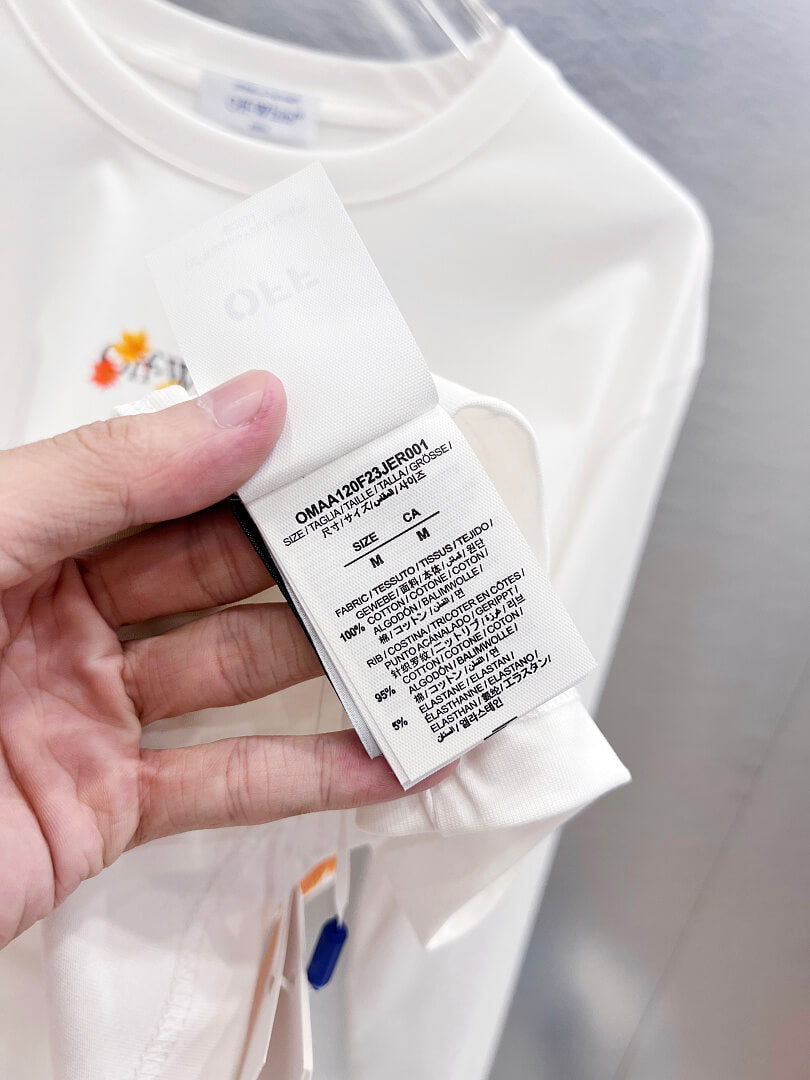 OFF-WHITE Logo Print Long-Sleeve T-Shirt