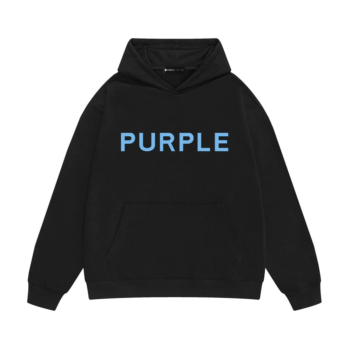 PURPLE Logo Pattern Printed Hoodie