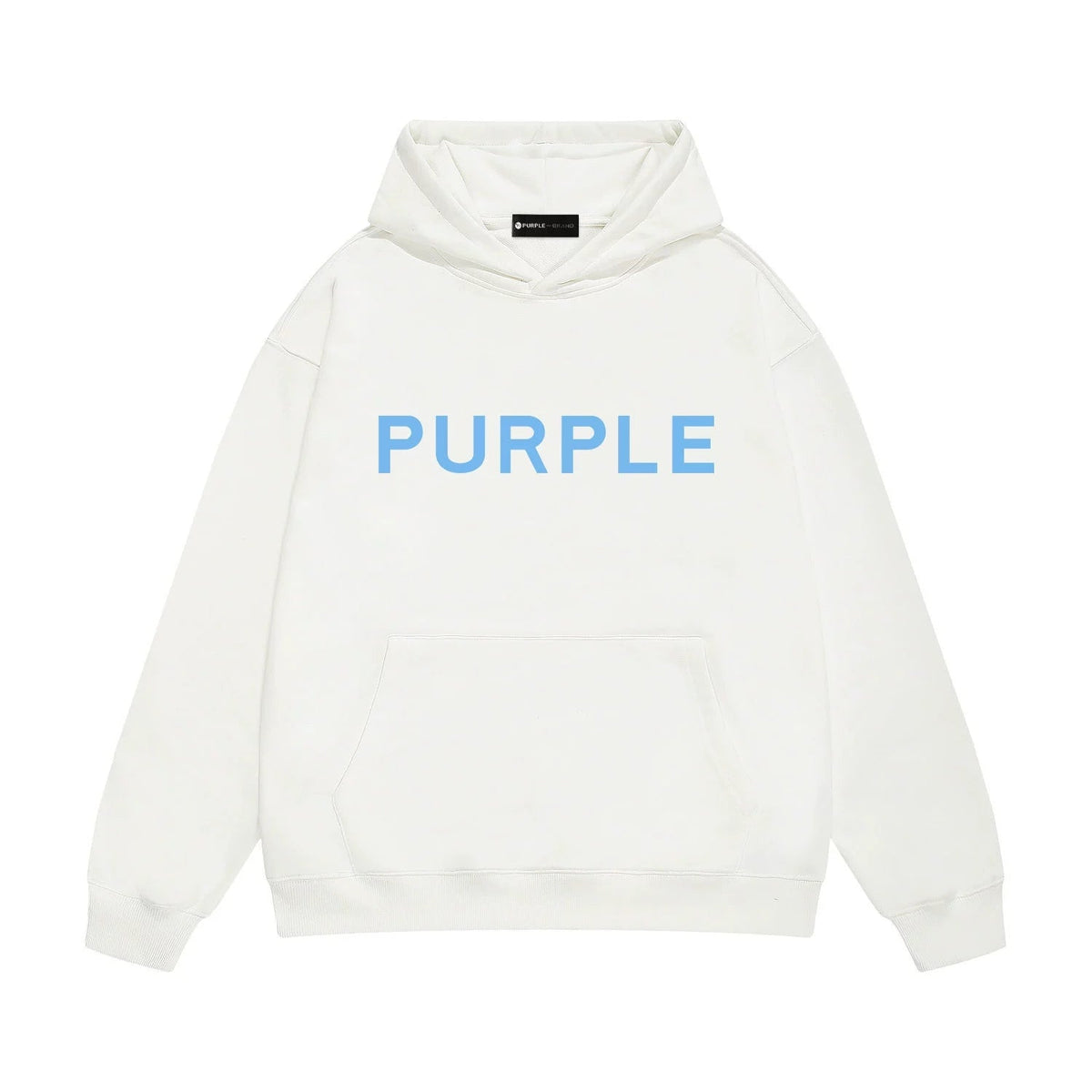 PURPLE Logo Pattern Printed Hoodie