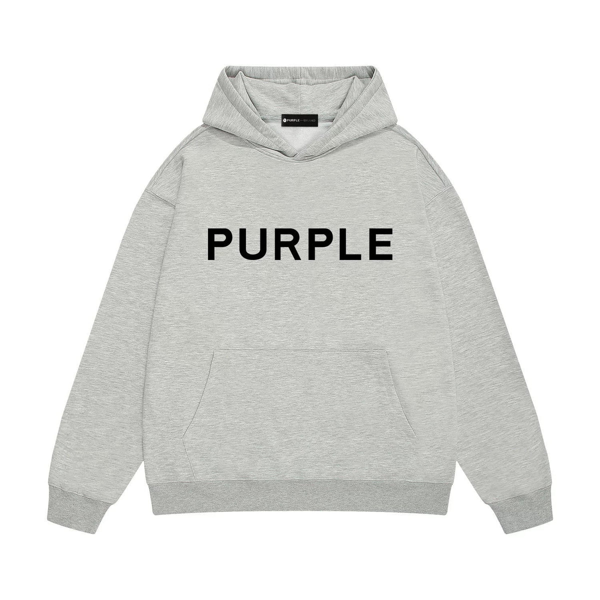 PURPLE Logo Pattern Printed Hoodie