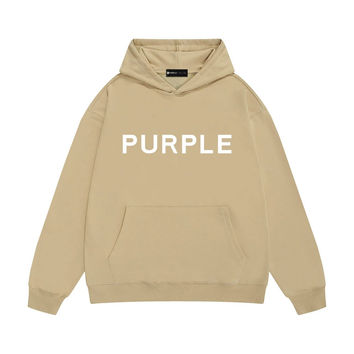 PURPLE Logo Pattern Printed Hoodie