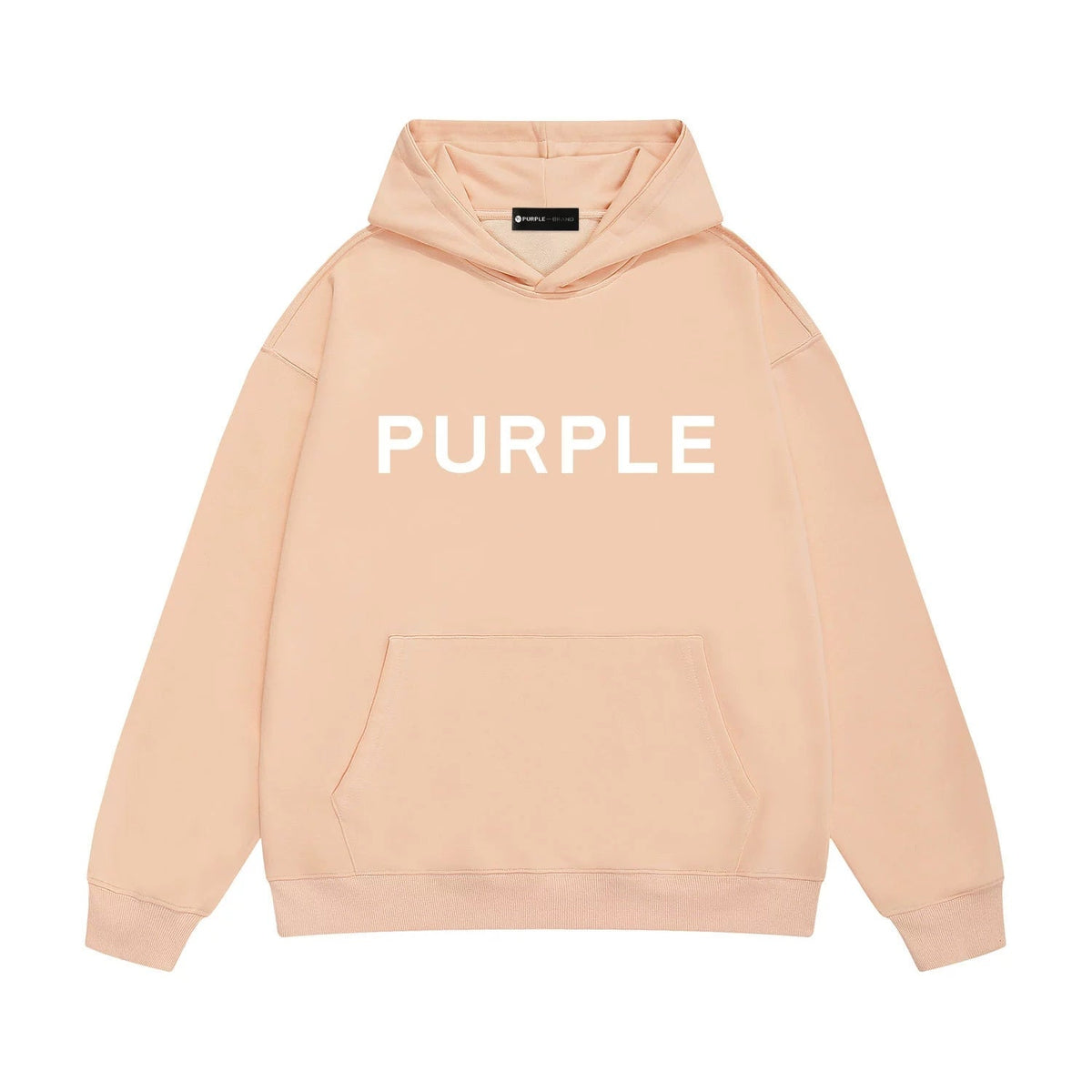 PURPLE Logo Pattern Printed Hoodie
