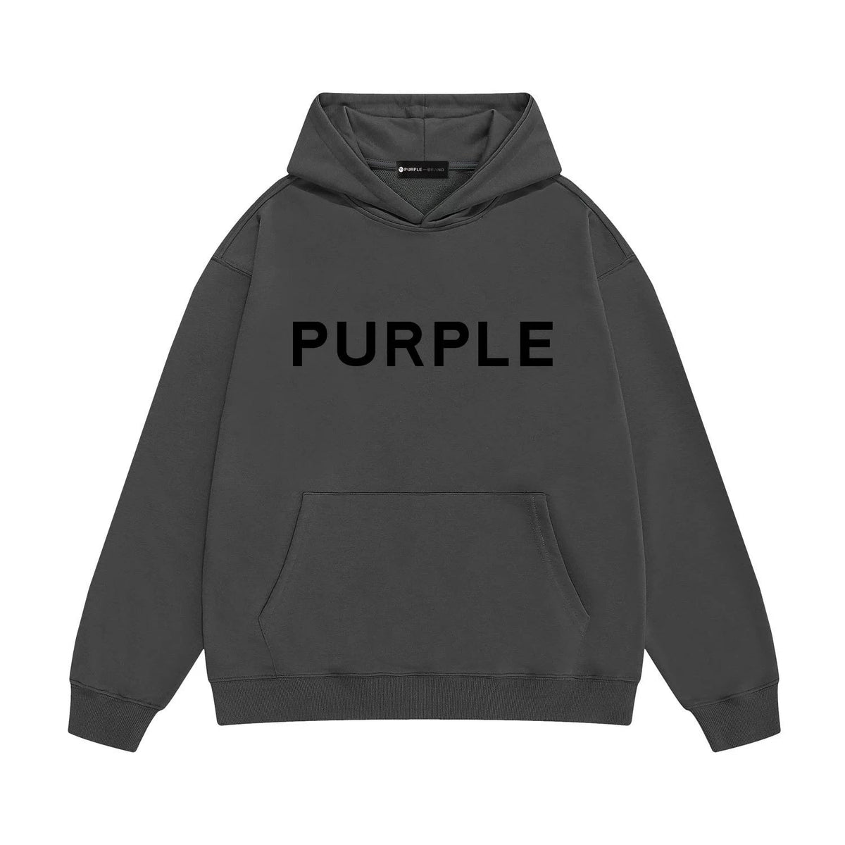 PURPLE Logo Pattern Printed Hoodie