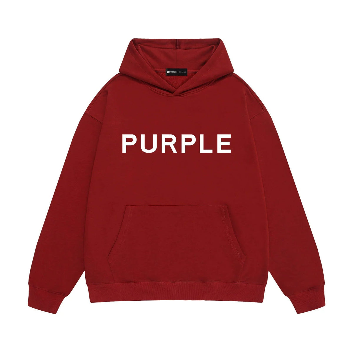 PURPLE Logo Pattern Printed Hoodie
