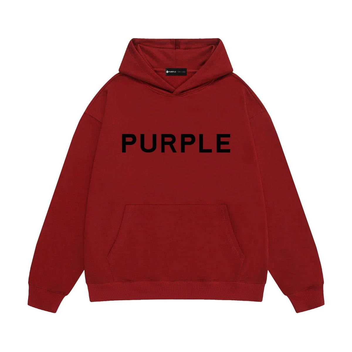 PURPLE Logo Pattern Printed Hoodie