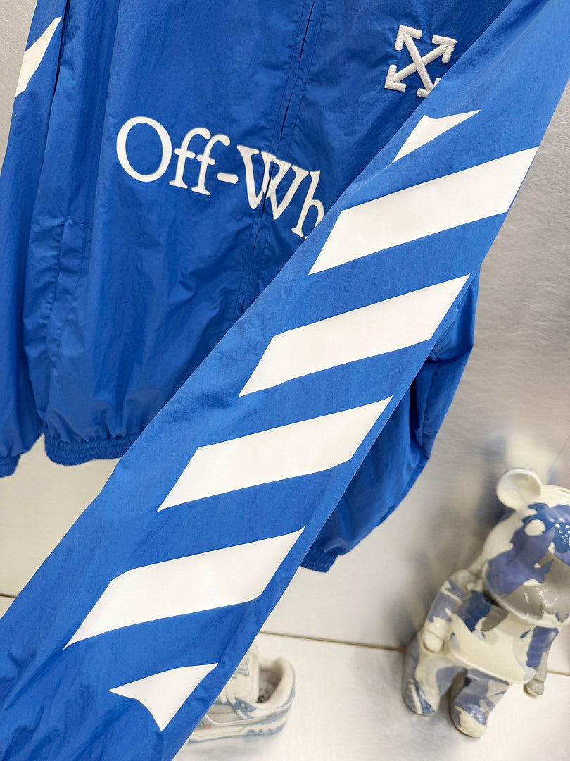 OFF WHITE Diagonal Arrow-Print Zip-Up Jacket