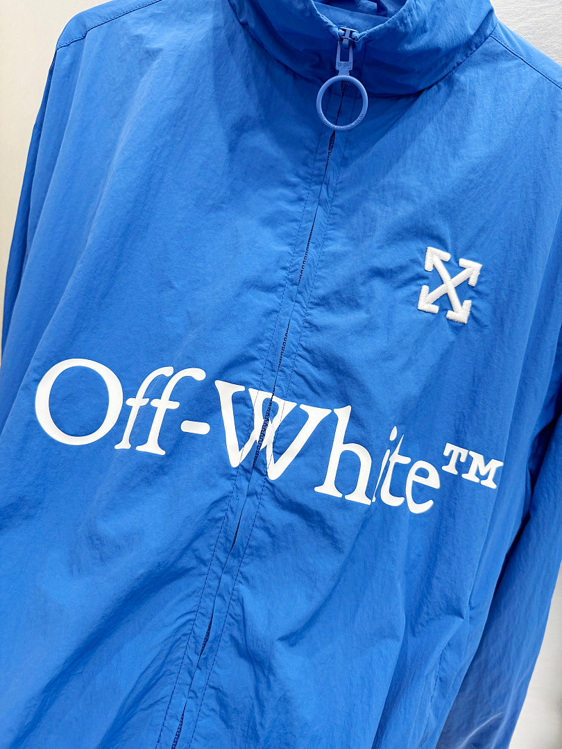 OFF WHITE Diagonal Arrow-Print Zip-Up Jacket