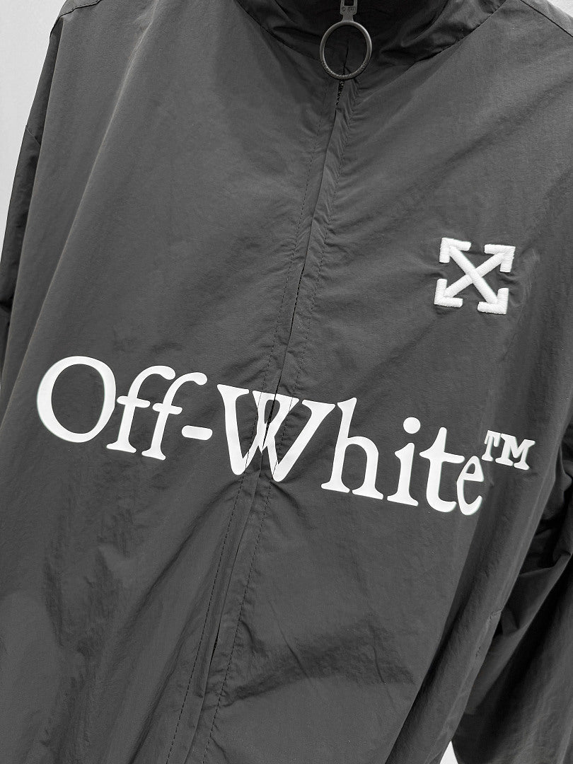 OFF WHITE Diagonal Arrow-Print Zip-Up Jacket