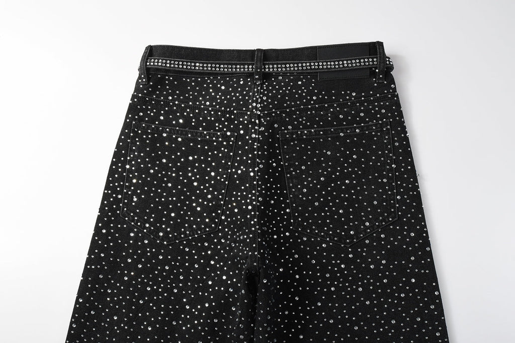 Purple Brand Crystal Diamond Jeans #9128